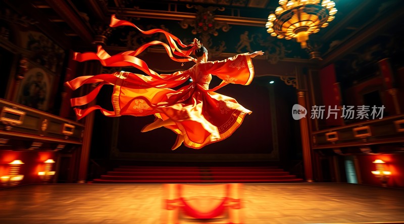 红色舞者旋转舞台