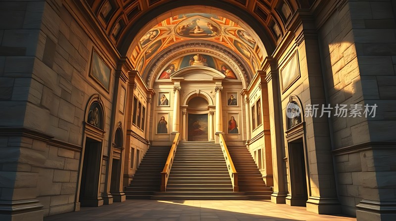 阳光下的宏伟建筑