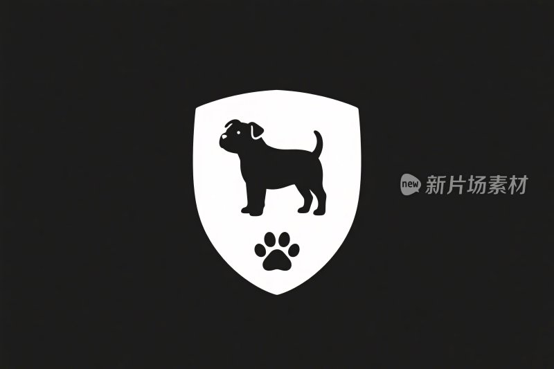 宠物品牌盾形徽章