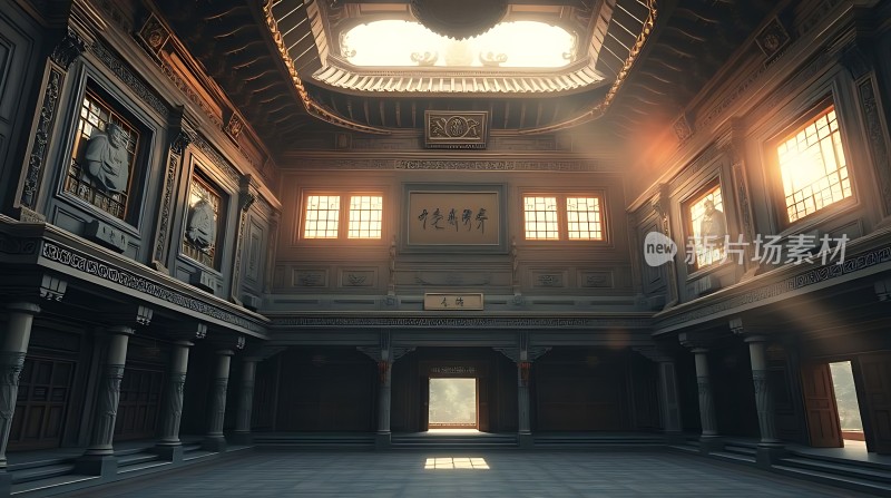 古风建筑光影效果展示