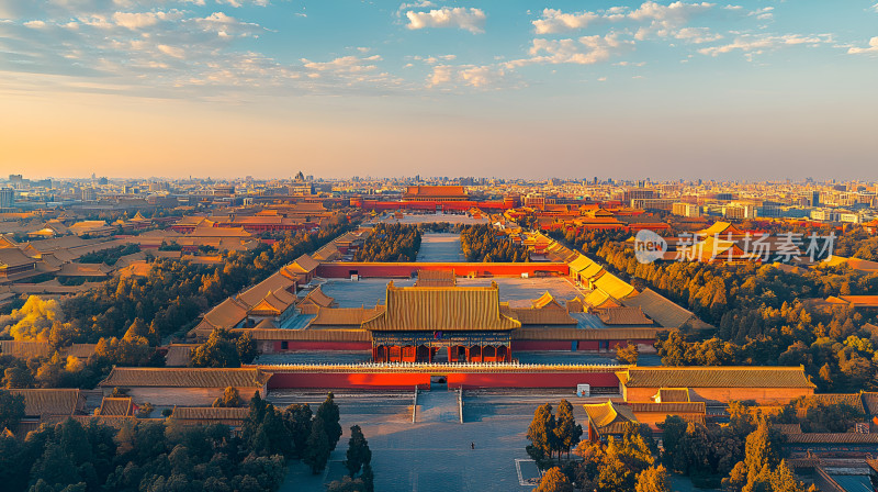 北京故宫紫禁城日出全景大气旅游宣传片