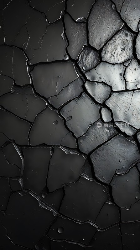 黑色裂缝纹理