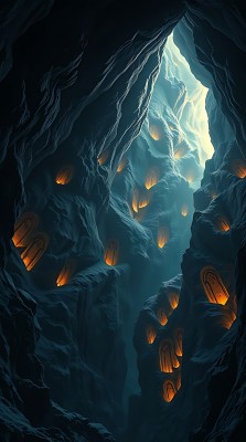 黑暗洞穴中的神秘光芒 黑暗洞穴中的神秘光芒