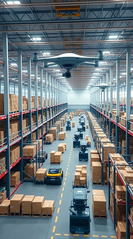 智能仓储物流中心高效运作机器人协作搬运货物