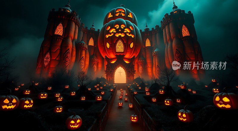 万圣节南瓜城堡之夜
