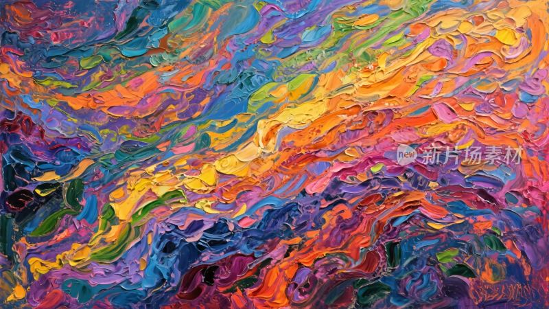 抽象色彩油画