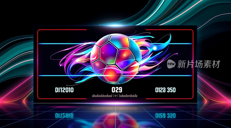 新片场素材炫彩足球赛