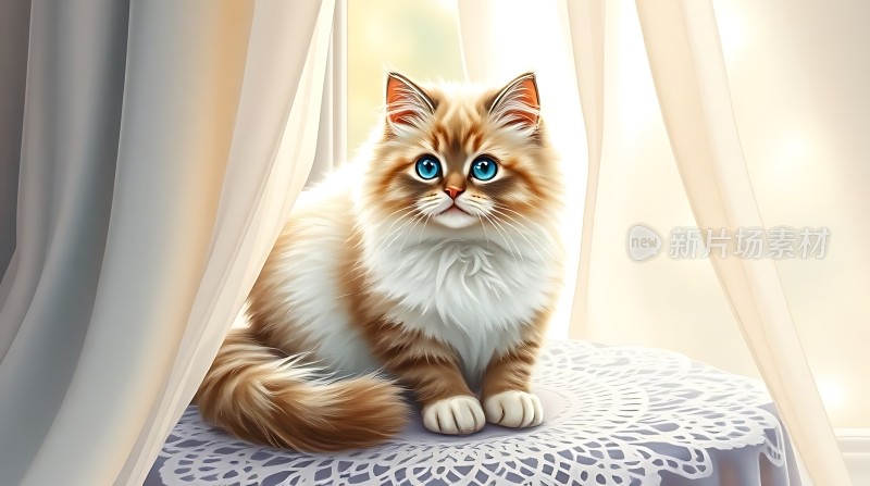 阳光下的可爱小猫