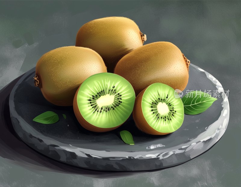 绿心猕猴桃切片