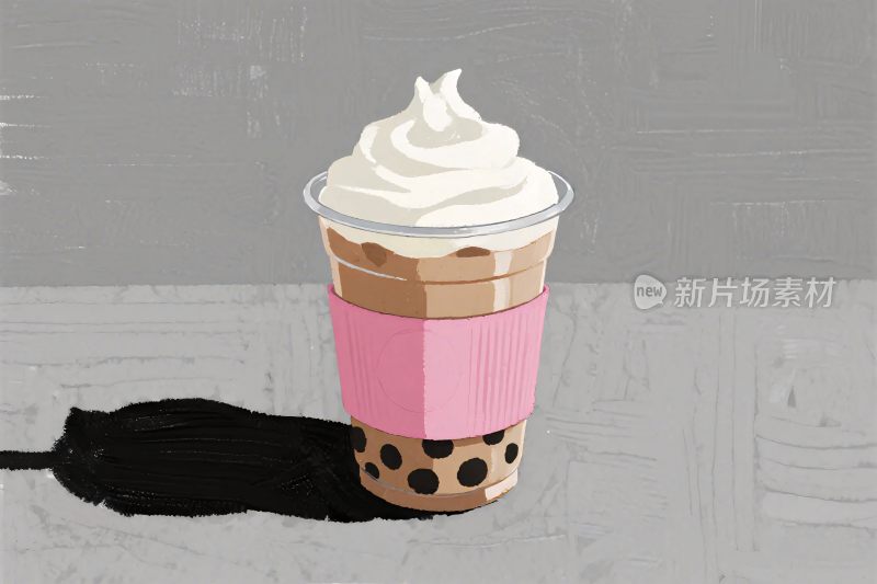 珍珠奶茶插画