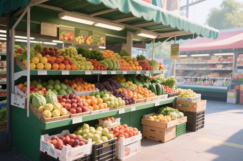 水果蔬菜售卖摊位图