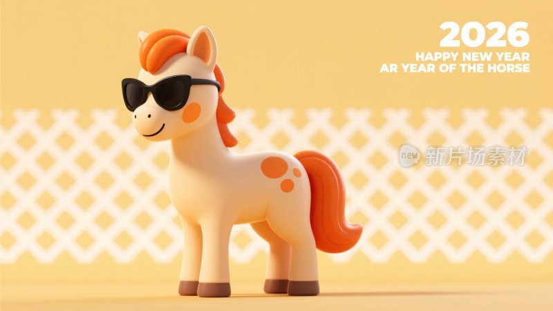 年马年卡通小马形象