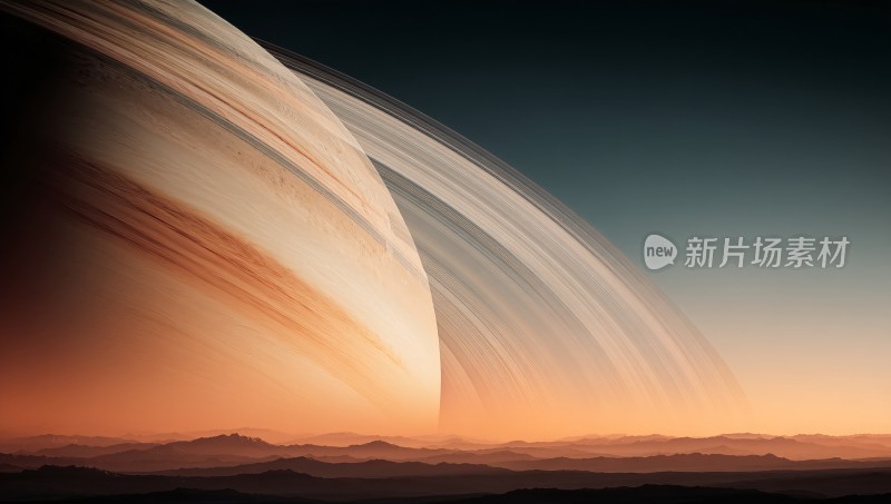 壮丽土星与环景