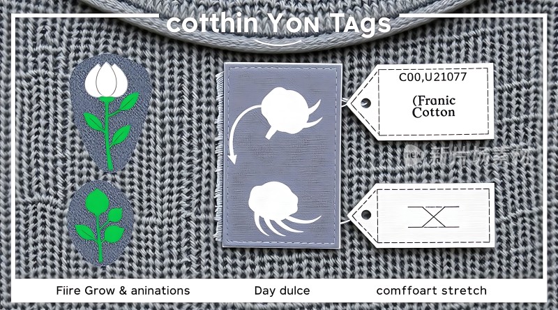 棉麻标签舒适弹力柔软触感