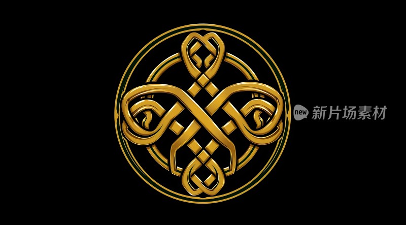 金色凯尔特结图案