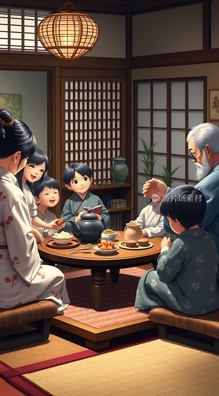 家庭聚餐温馨时刻