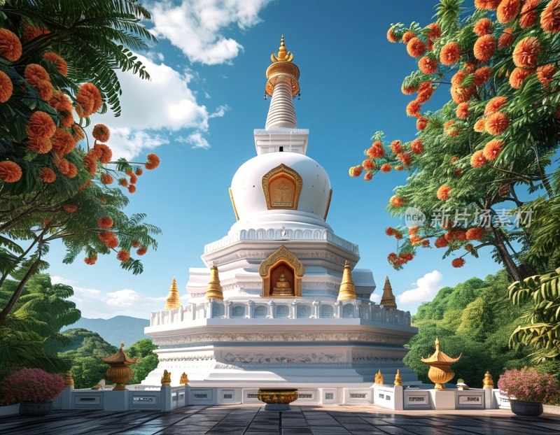 云南西双版纳白塔