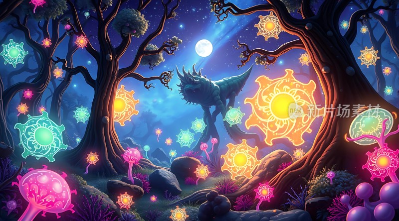 神秘森林夜光奇景