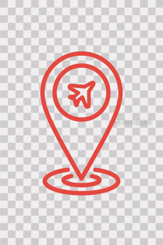 飞机定位标记图标