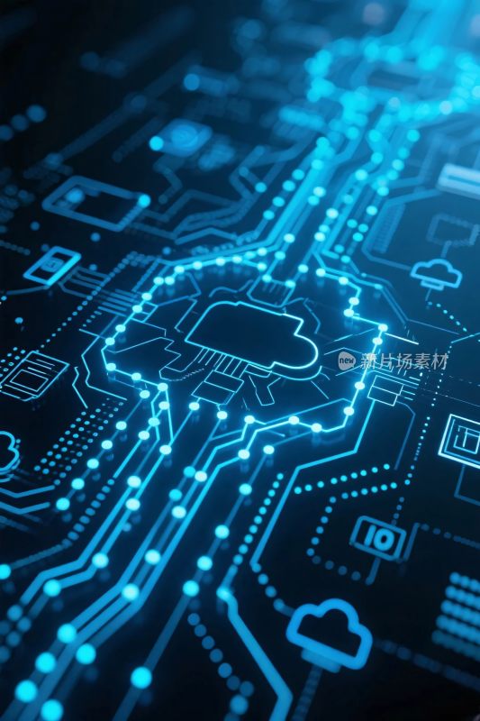 科技电路板数字插画
