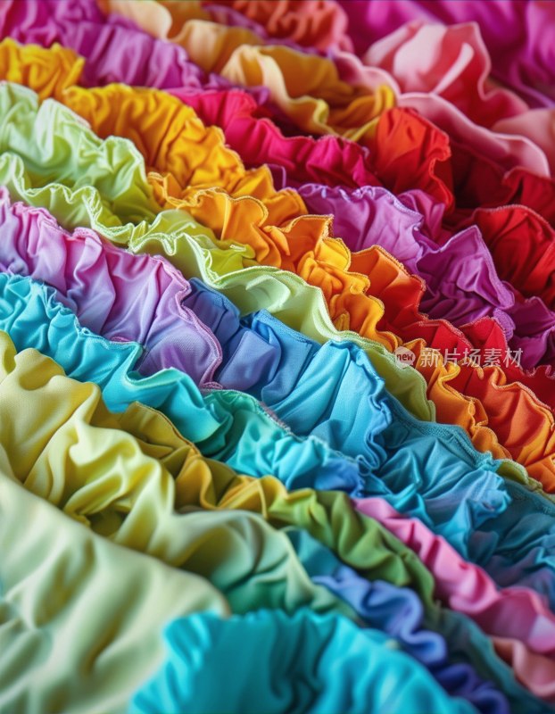 皱巴巴布料特写