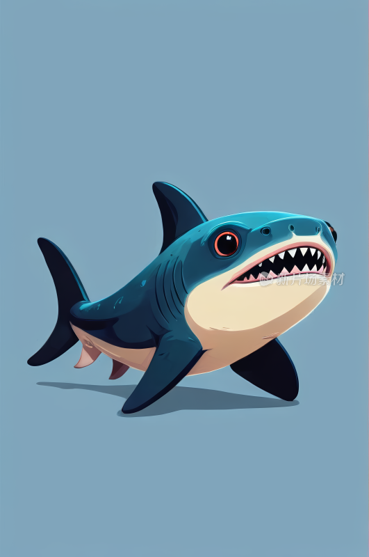 鲨鱼的插图有锋利的牙齿和锋利的牙齿图片