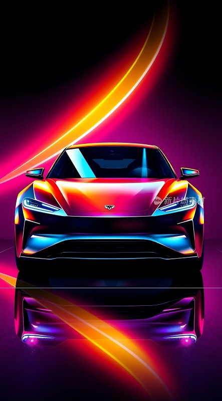 未来之光炫彩跑车