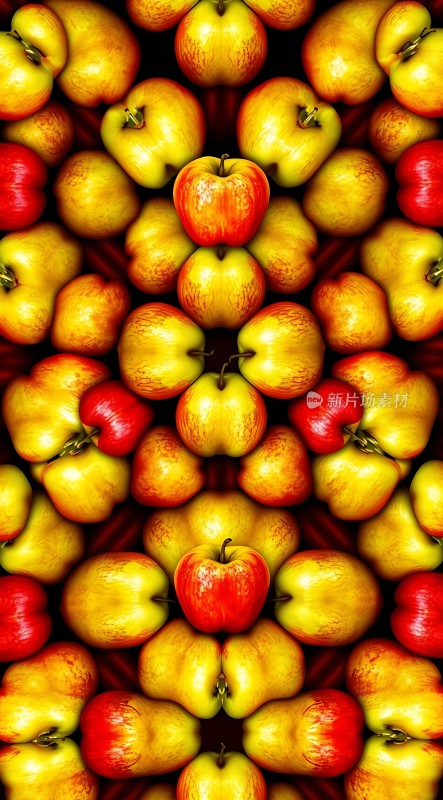 苹果盛宴红黄交织的视觉盛宴