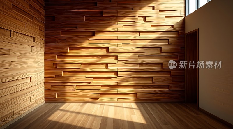 阳光下的木墙艺术空间