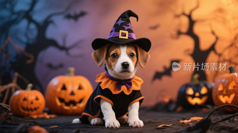 万圣节女巫小狗