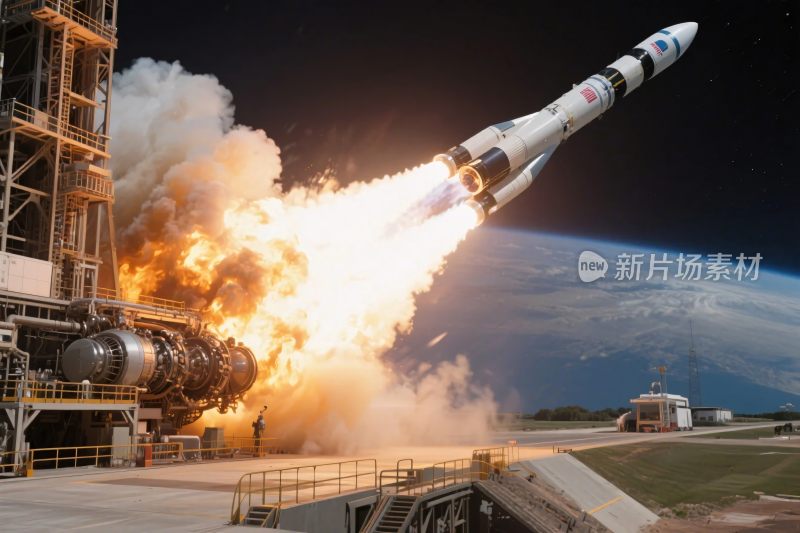 火箭发射升空场景