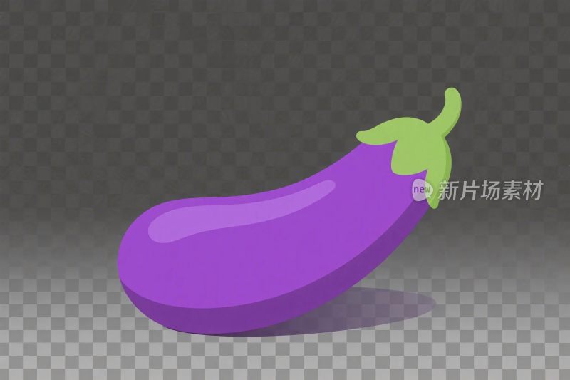 紫色卡通茄子插画