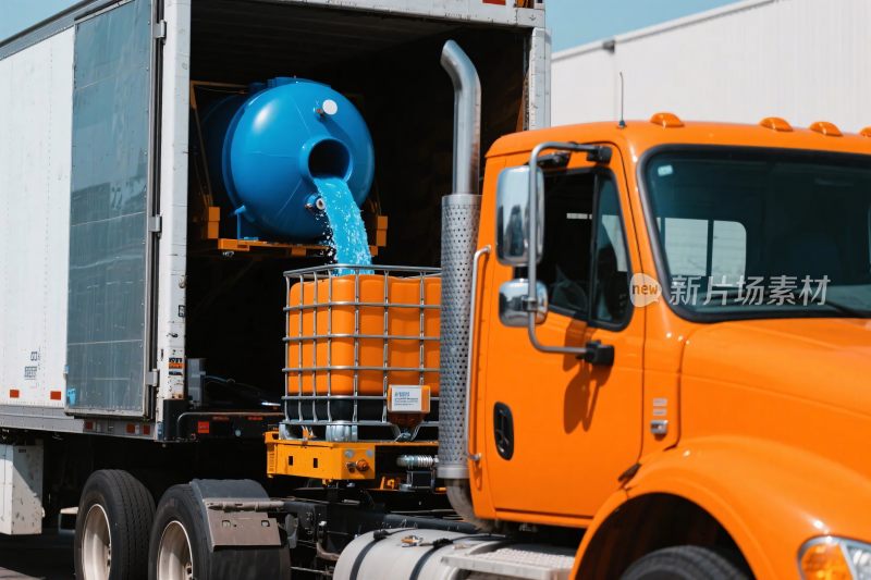 卡车货物装卸场景