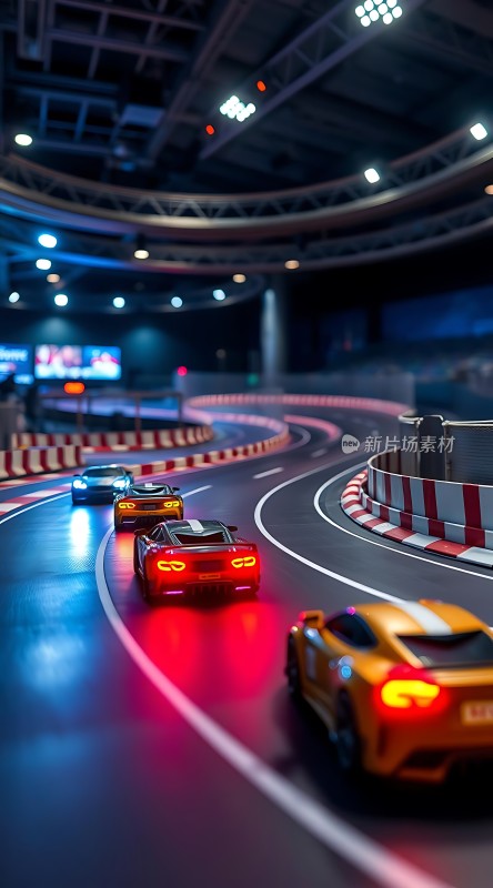 赛道竞速赛车飞驰