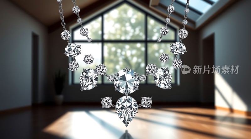 璀璨钻石项链闪耀现代家居