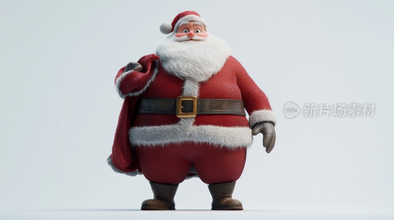 圣诞节，圣诞树圣诞老人卡通3d插画