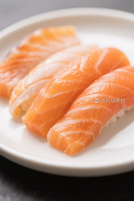 三文鱼寿司美食摄影图