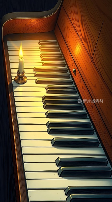 烛光下的钢琴