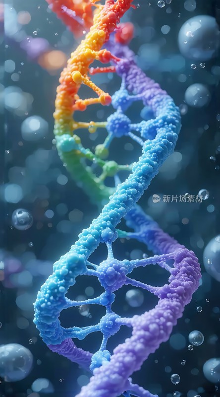 多彩DNA螺旋结构
