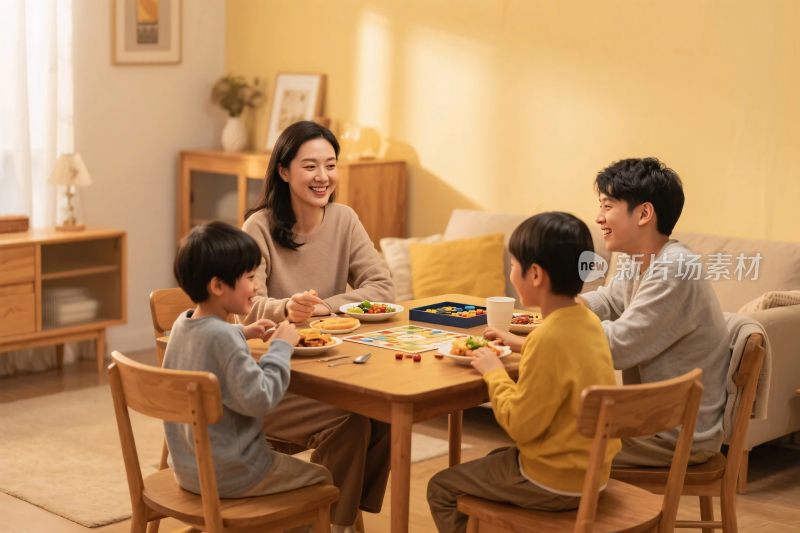 温馨家庭用餐场景