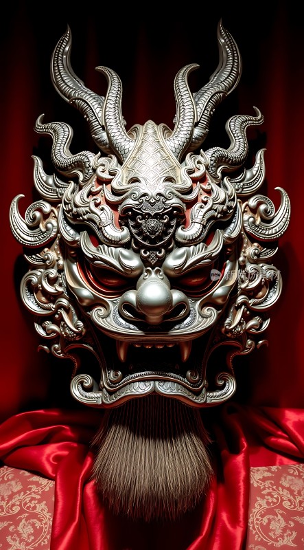 银色龙面具威武霸气