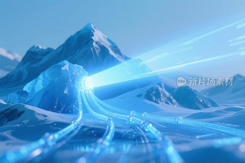 冰雪科幻光效场景