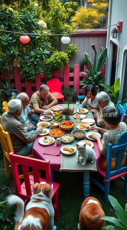 家庭聚餐温馨时刻