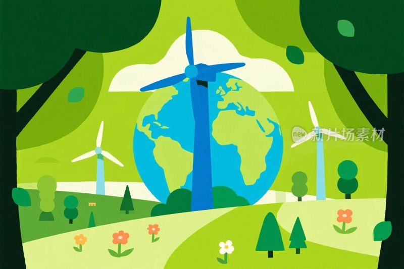 环保能源插画