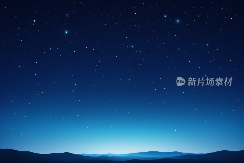 星空夜空群山繁星高清背景纹理图片