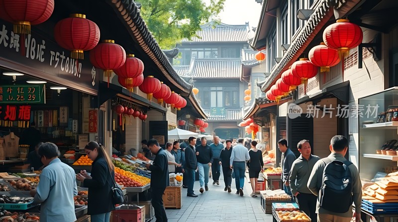 古街市集热闹非凡