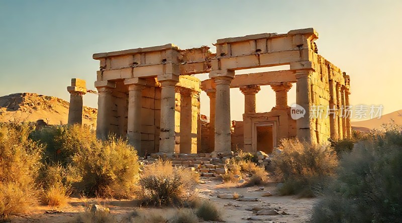 沙漠中的古老遗迹