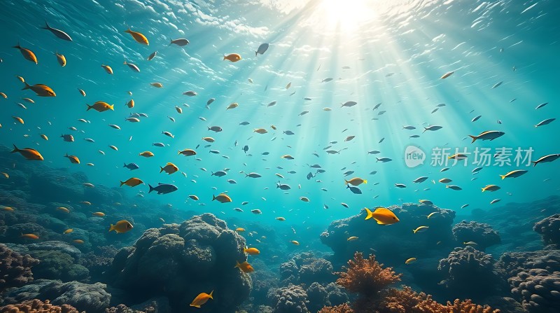 阳光下的海底世界