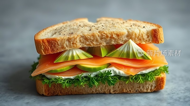 三明治美味诱人食材丰富多样