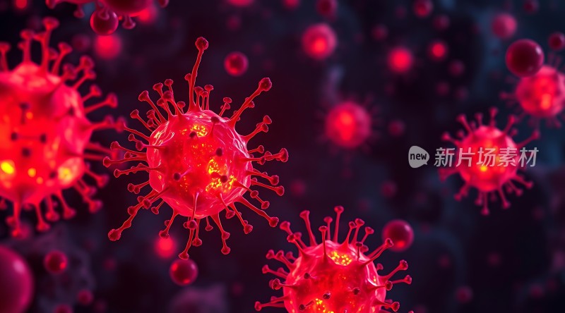 红色病毒入侵新片场素材